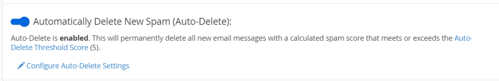 Automatically Delete New Spam