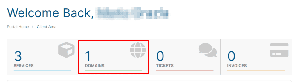 Client Area Domains