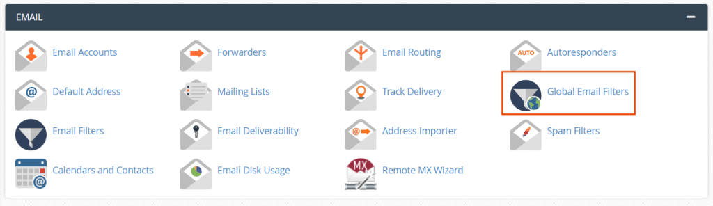 Cpanel Global Email Filters