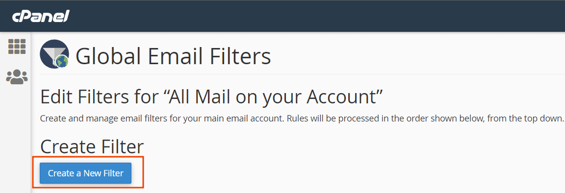 How to create an email filter - SupportHost
