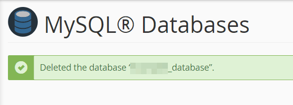 Database Deleted