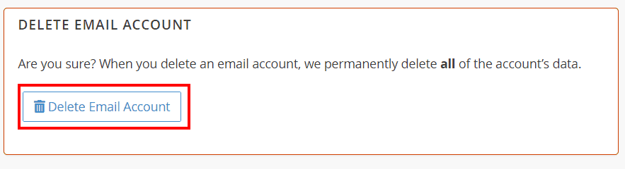 Delete Email Account