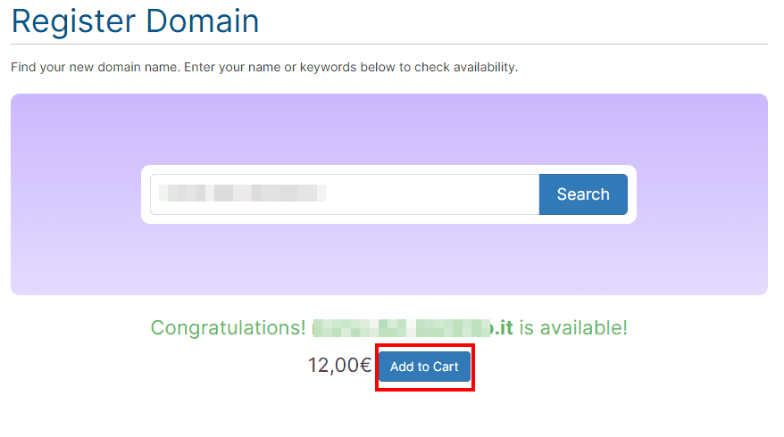 Domain Available Add To Cart