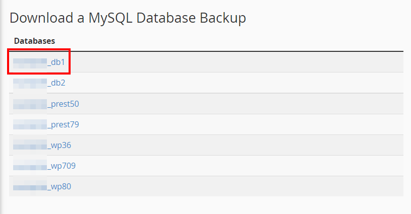 Download A Mysql Database Backup