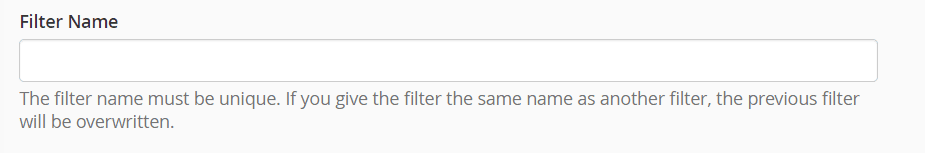 Email Filter Name