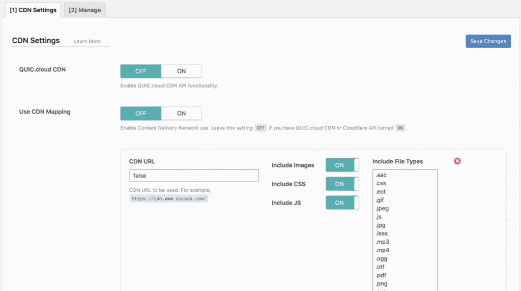 Litespeed Cache Cdn Settings