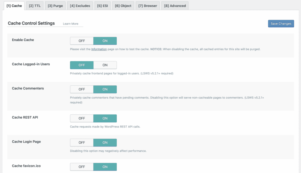 Litespeed Cache Control