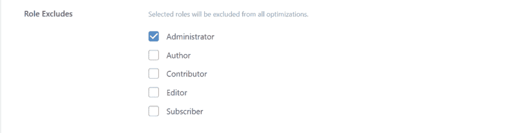 Litespeed Cache Role Excludes