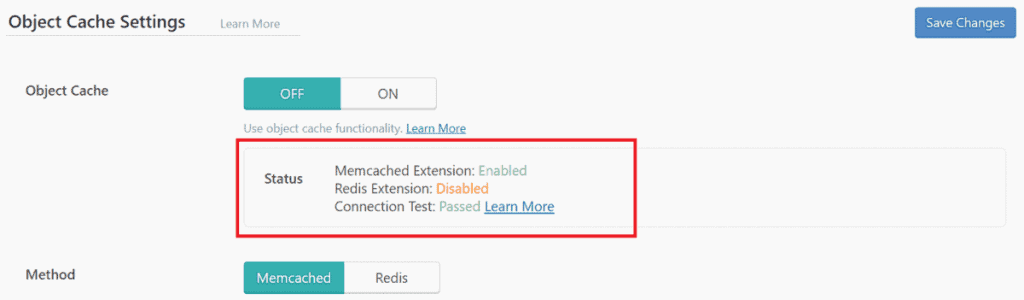 Litespeed Object Cache Status