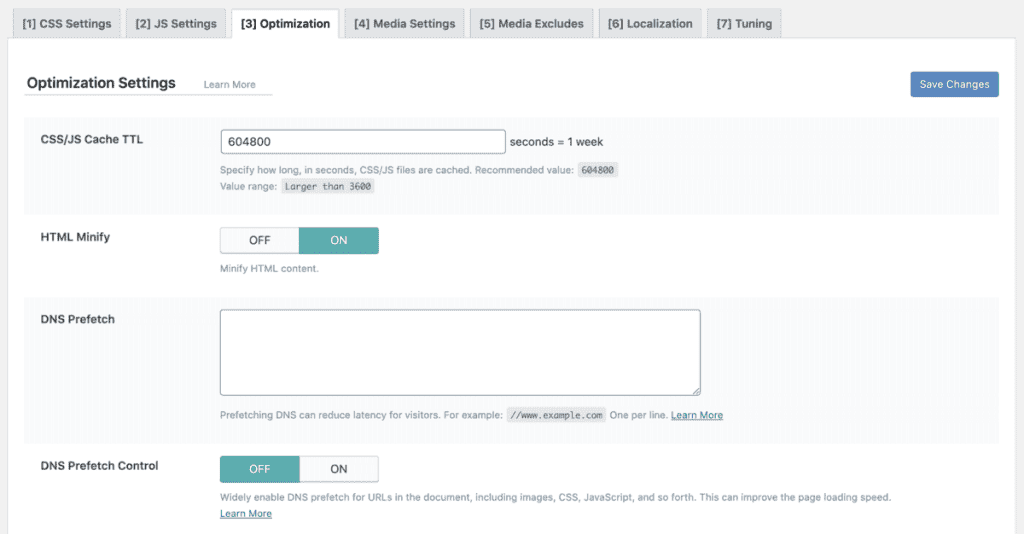 Litespeed Optimization Settings