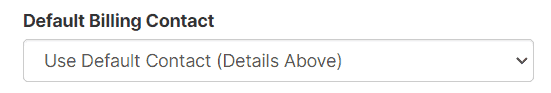 Default Billing Contact
