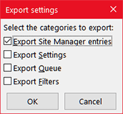 Filezilla Export Settings