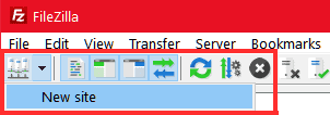 Filezilla New Site