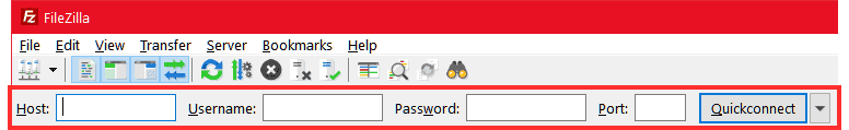 Filezilla Quick Connect