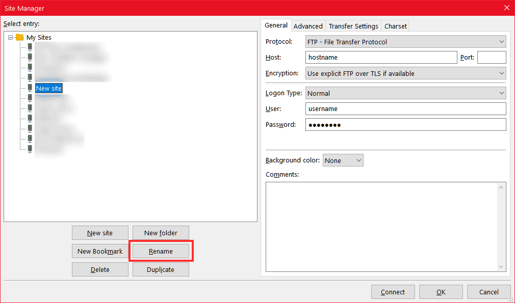 how to connect filezilla and mac ftp server