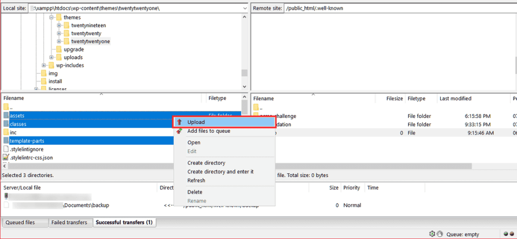 Filezilla Upload Files