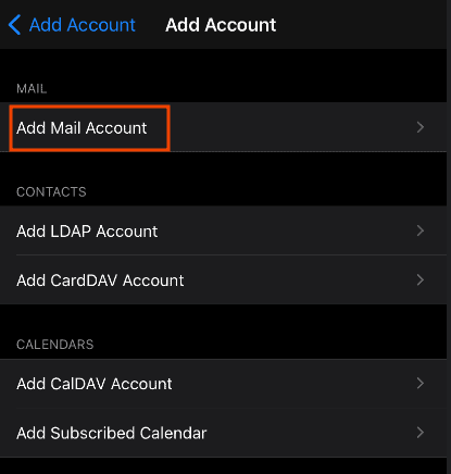 Iphone Add Mail Account