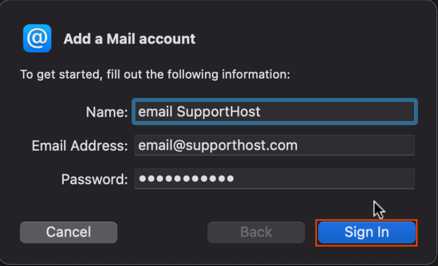 mail client setup for gaggle account