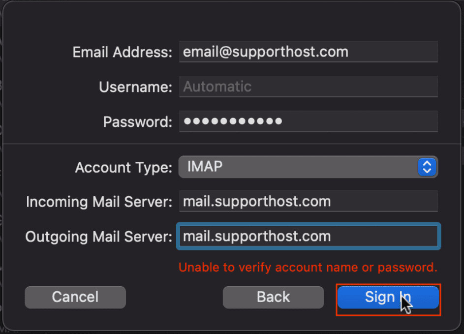 mail client setup for gaggle account