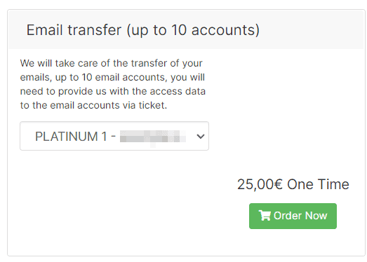 Order Addon Email Transfer