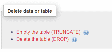 Phpmyadmin Delete Empty Tables