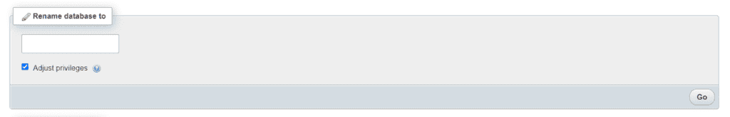 Phpmyadmin Rename A Database