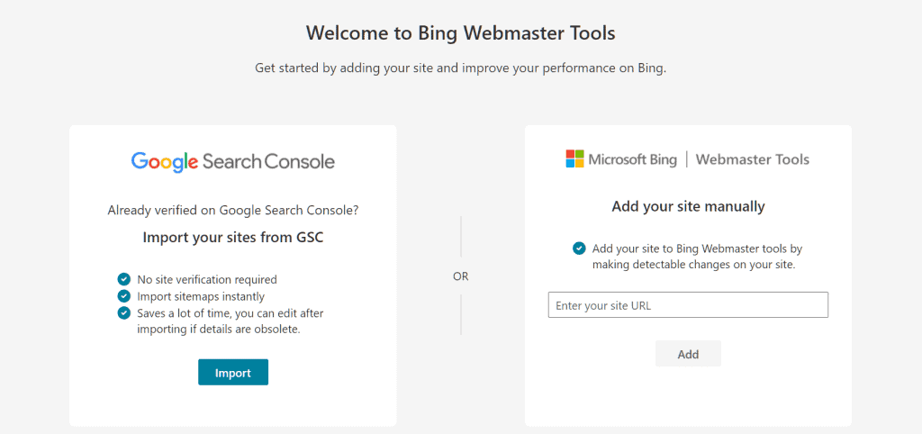 Sitemap Import Website From Search Console To Bing