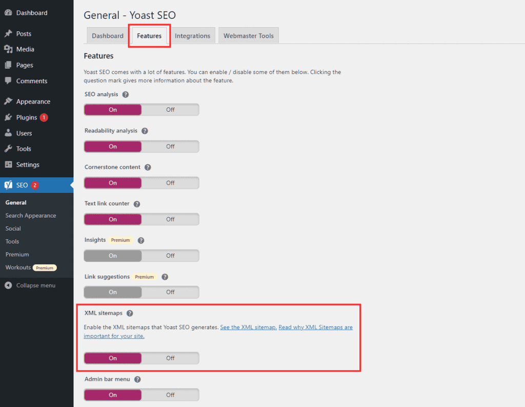 Sitemap On WordPress With Yoast Seo