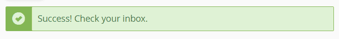 Success Check Your Inbox