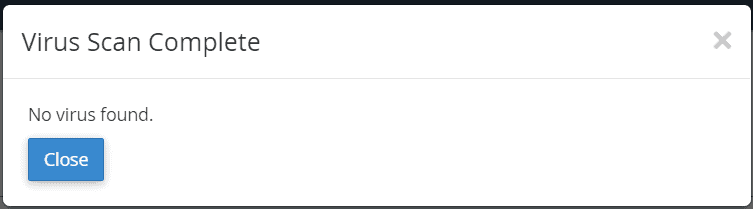 Virus Scan Complete