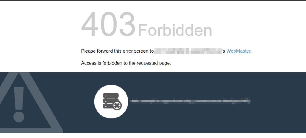 403 Error Access Forbidden