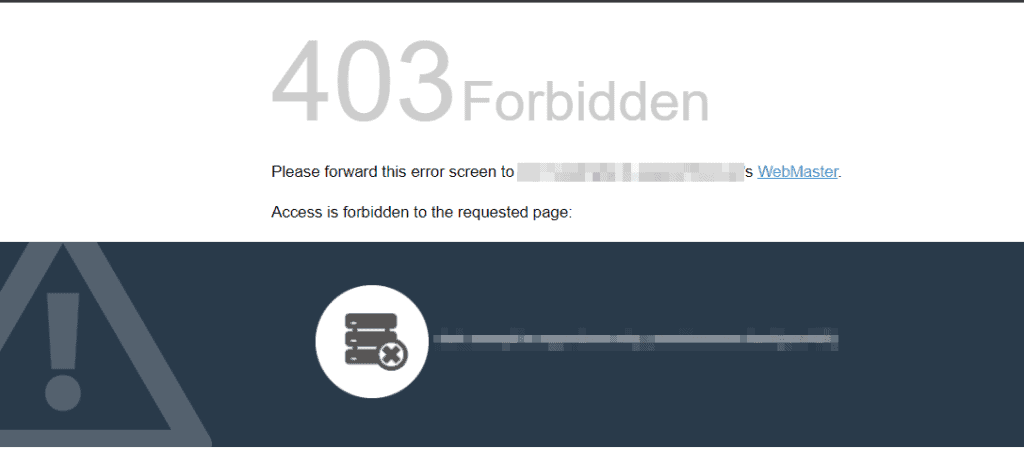 403 Error Access Forbidden