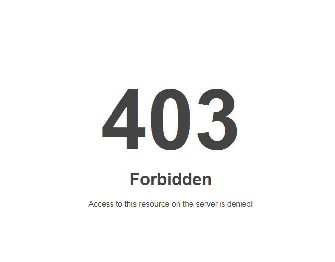 403 Error Forbidden
