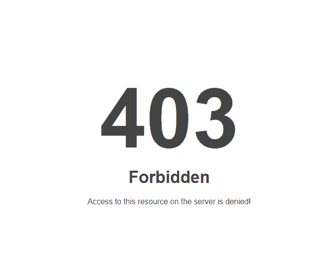 403 Error prohibido