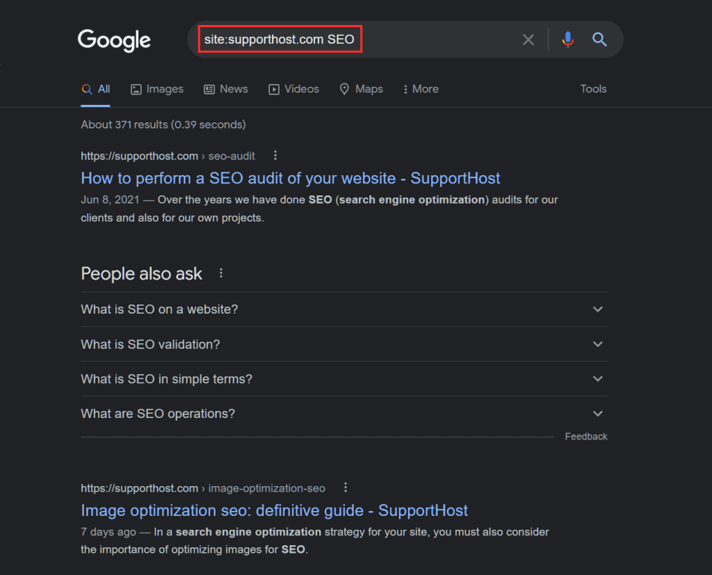 404 Error Search With Google Search Operators