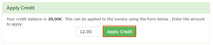 Apply Credit