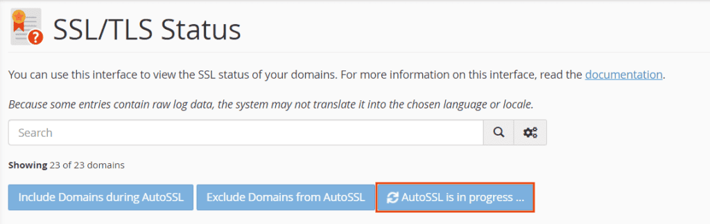 Autossl Is In Progress