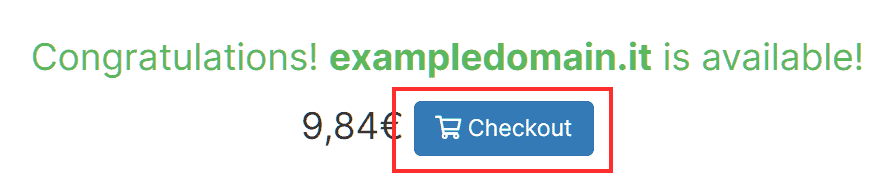 Available Domains Checkout
