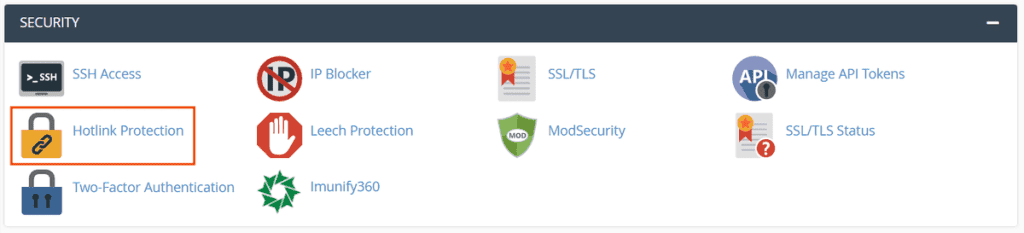 Cpanel Security Hotlink Protection