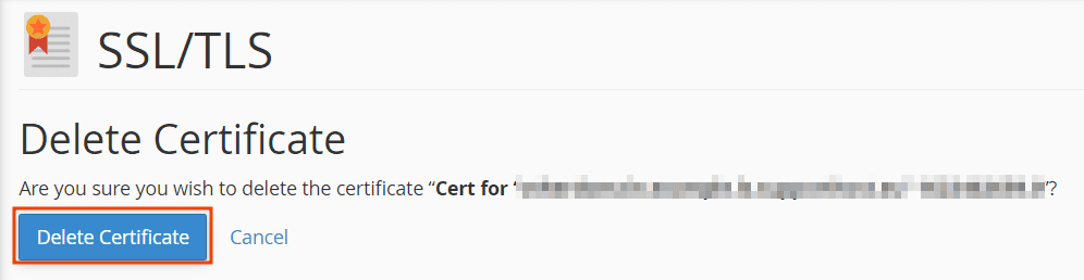 Delete Certificate