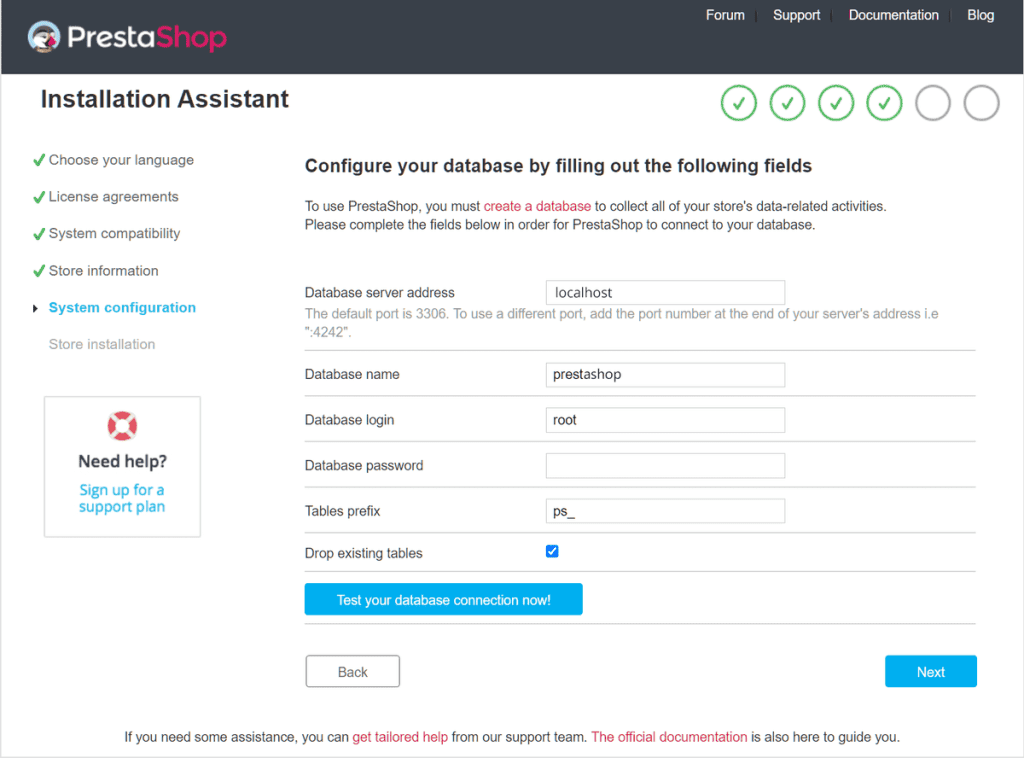 How To Install Prestashop Configure Database