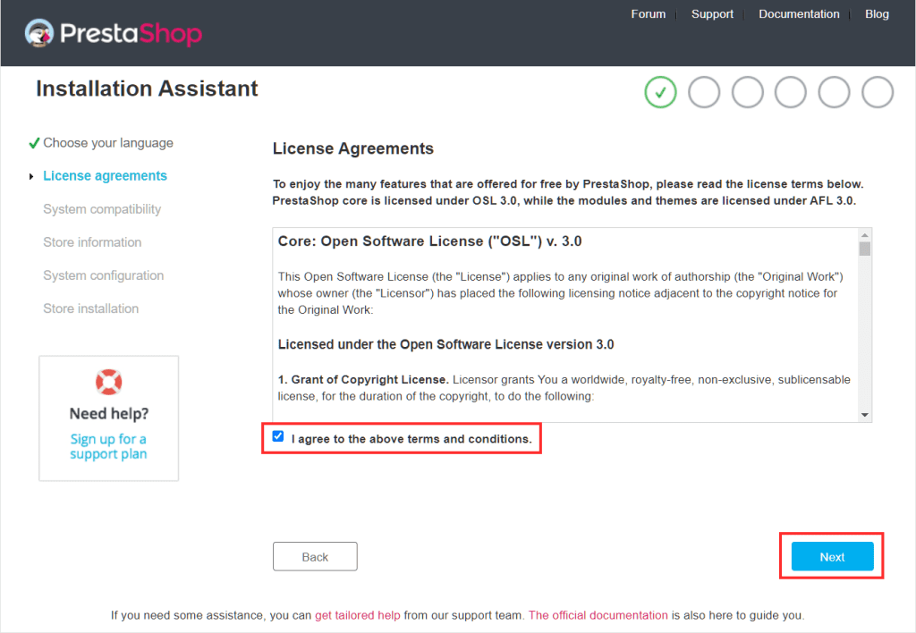 How To Install Prestashop License Agreements