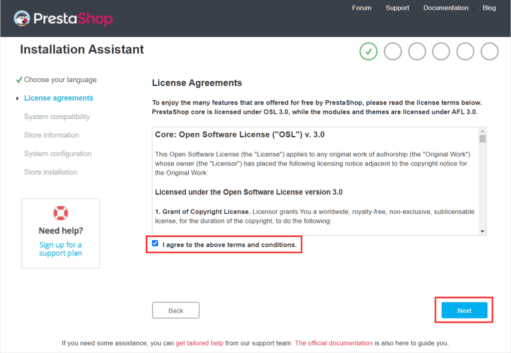 How To Install Prestashop License Agreements