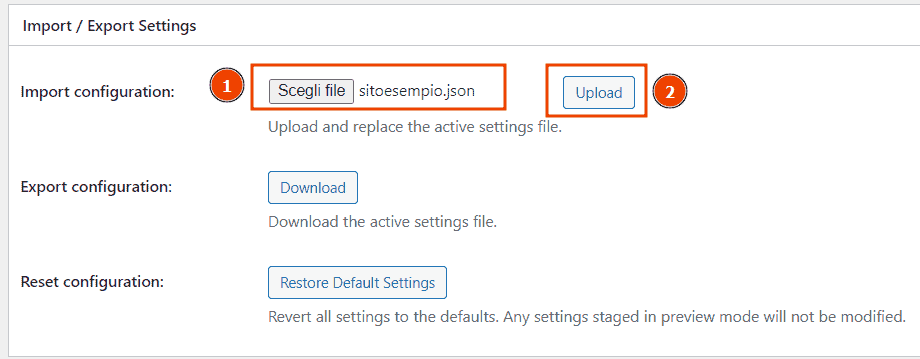 Import Configuration W3 Total Cache