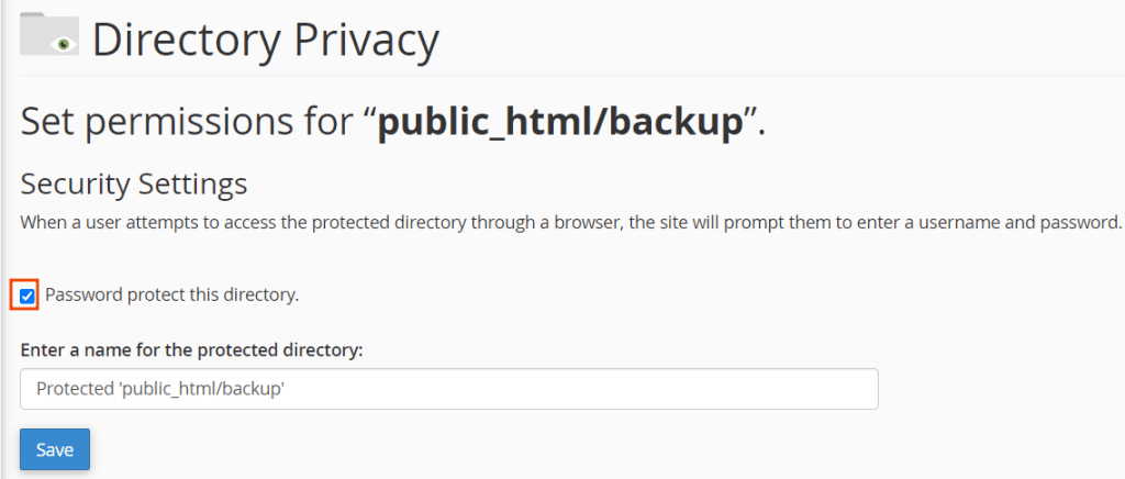 Password Protect This Directory