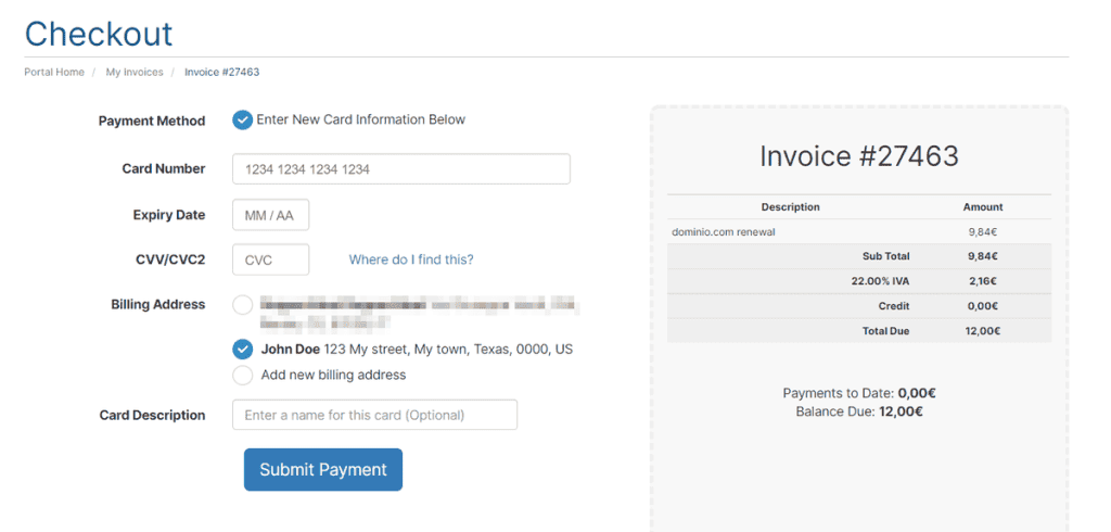 Pay Invoice Checkout