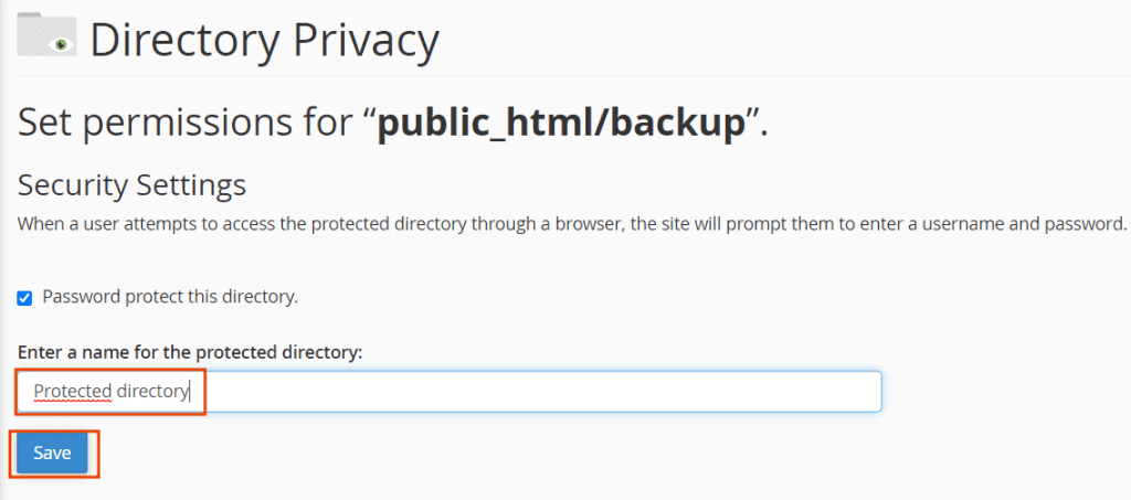 Protected Directory