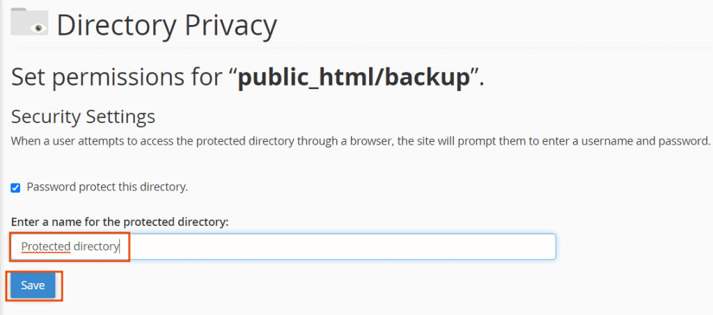 Protected Directory