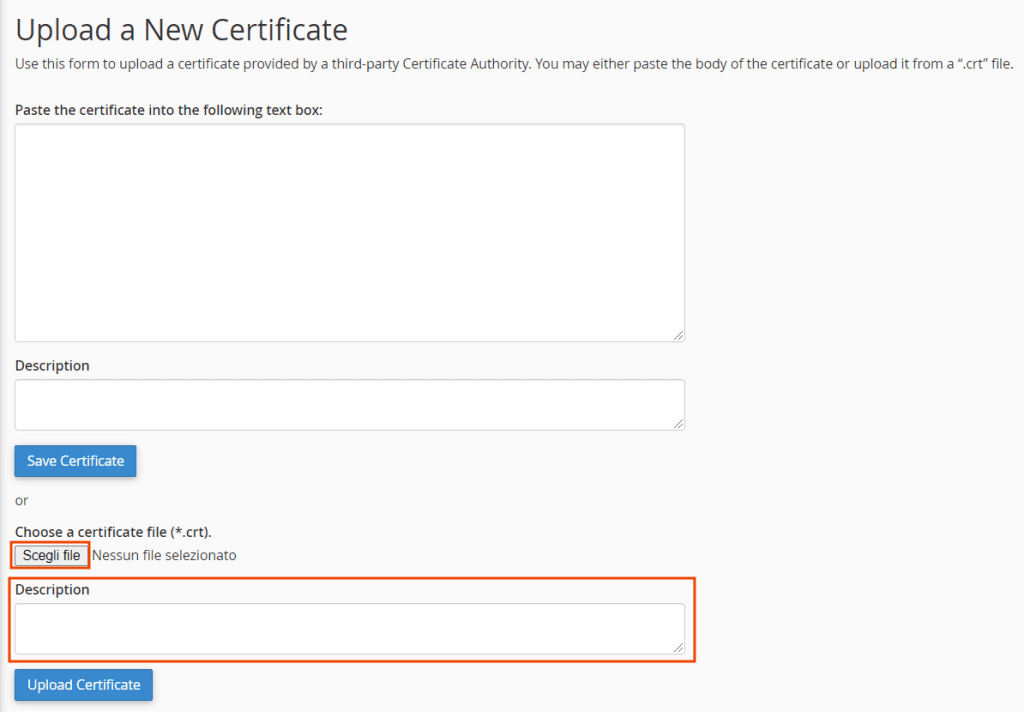 Upload A New Certificate Ssl