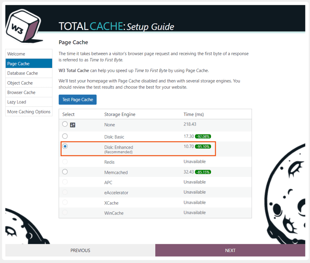 W3 Total Cache Disk Enhanced